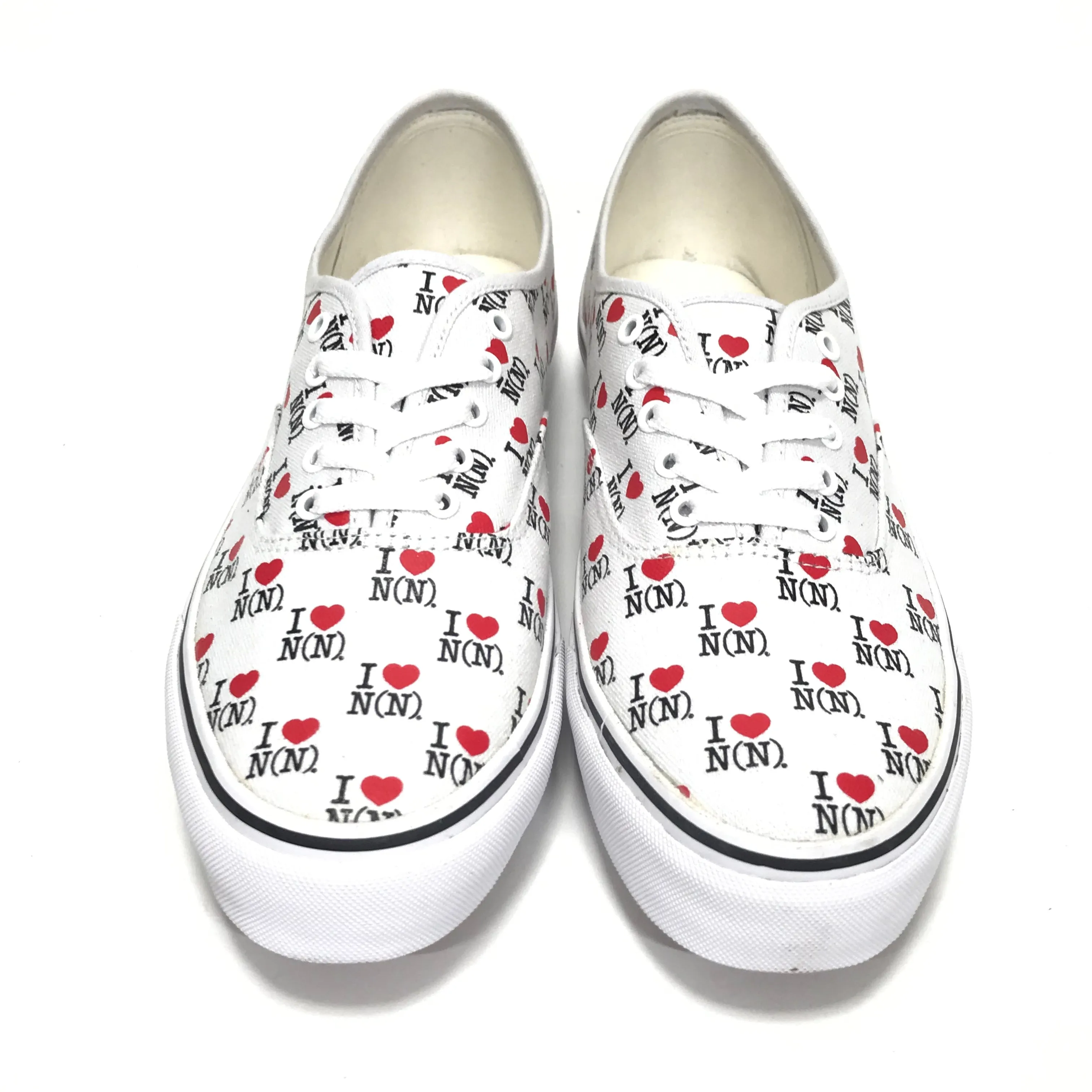 [10] DS! Number Nine I Love N(N) Canvas Sneaker White