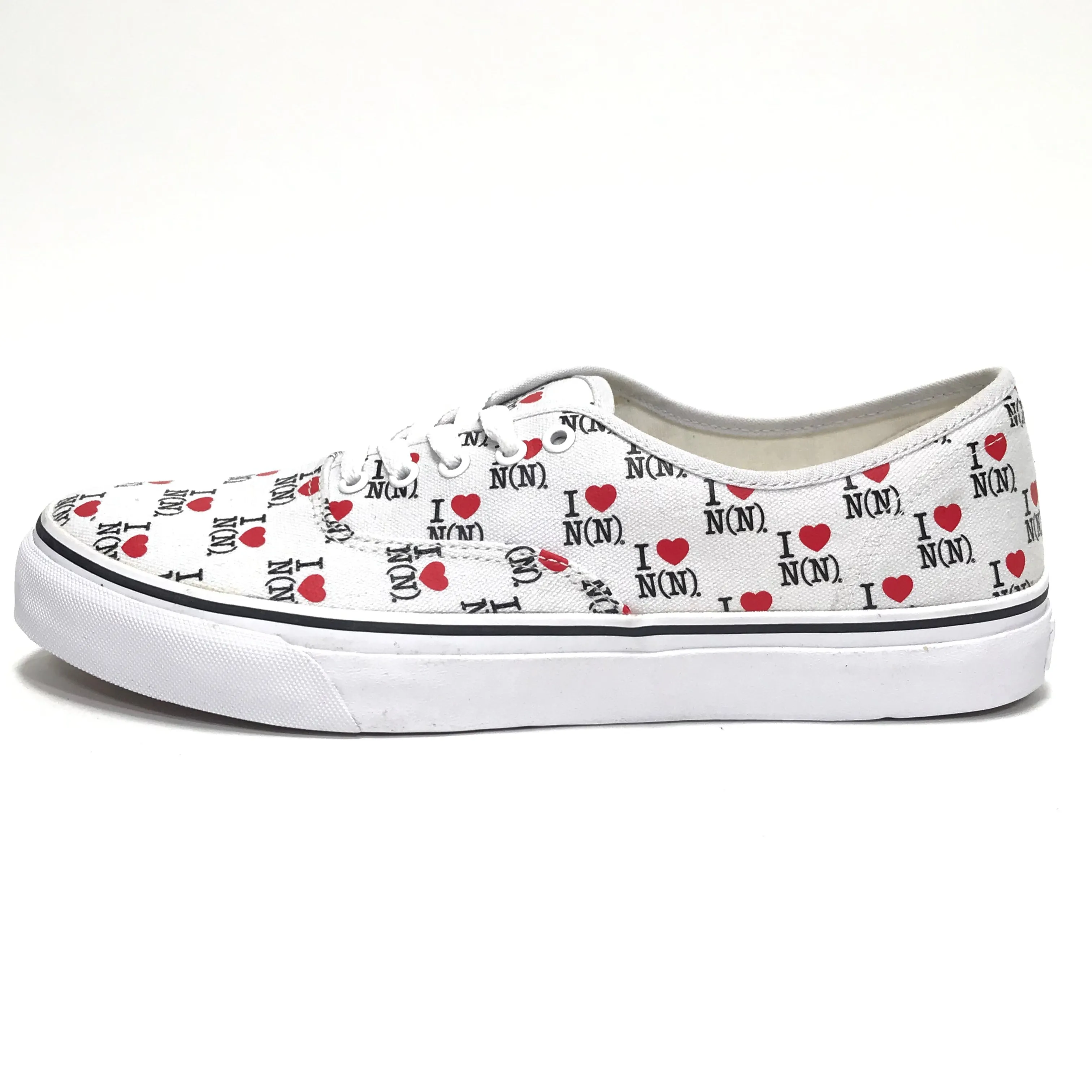 [10] DS! Number Nine I Love N(N) Canvas Sneaker White
