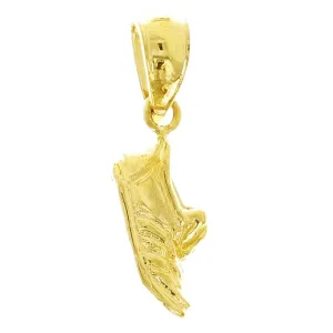 14k Yellow Gold Shoes Sneakers Charm Pendant 20mm x 6.5mm 1.4 grams
