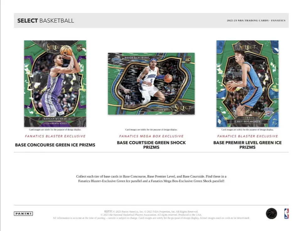 2022-23 Panini Select Basketball Fanatics Blaster Box (Green Ice Prizms)