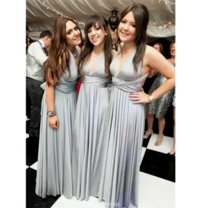 A-line Floor-length V-neck Sexy Simple Cheap Bridesmaid dresses, BD0030