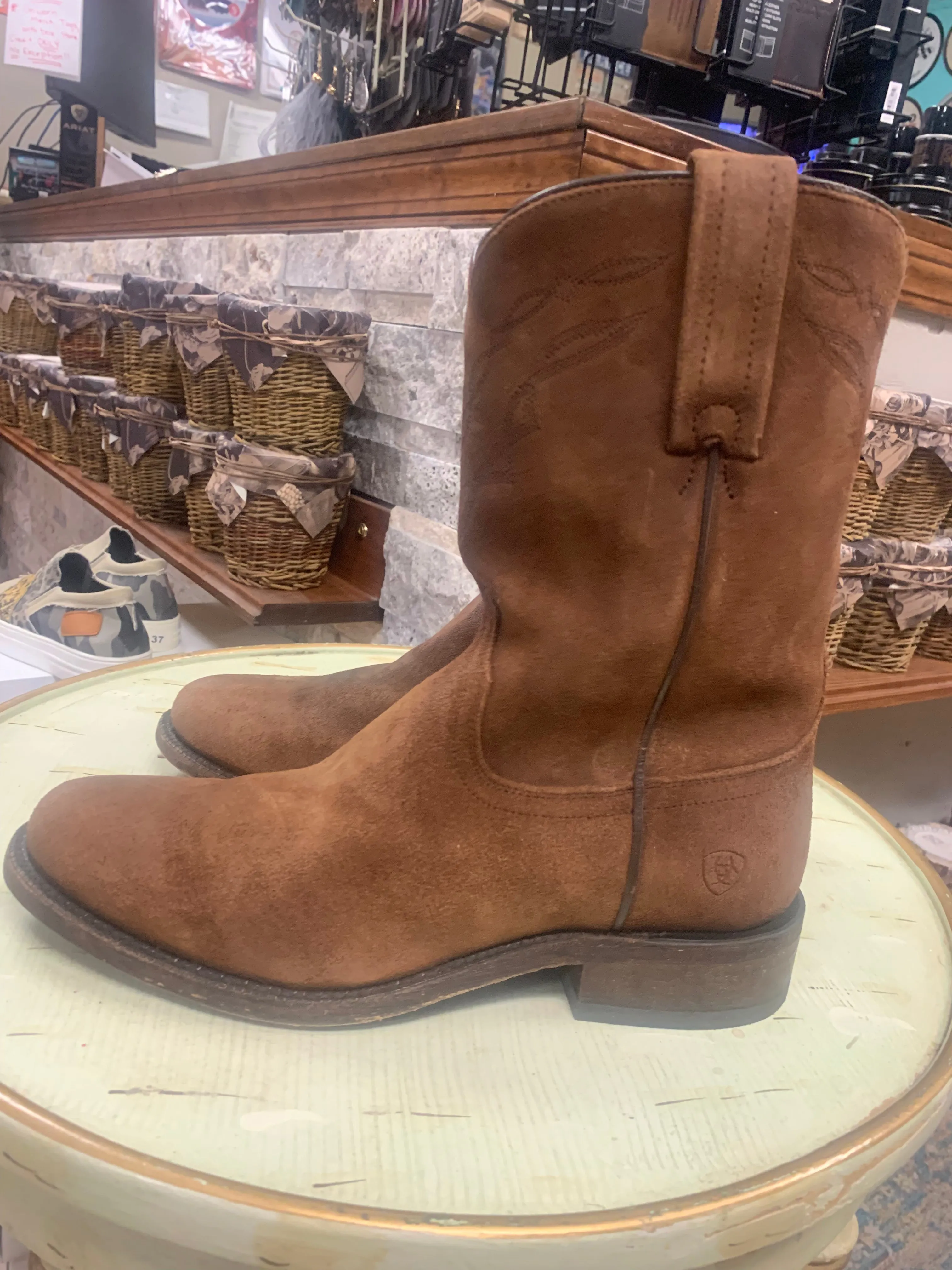 ARIAT MENS DOWNTOWN DISTRESSED WESTERN BOOT-MEDIUM TOE