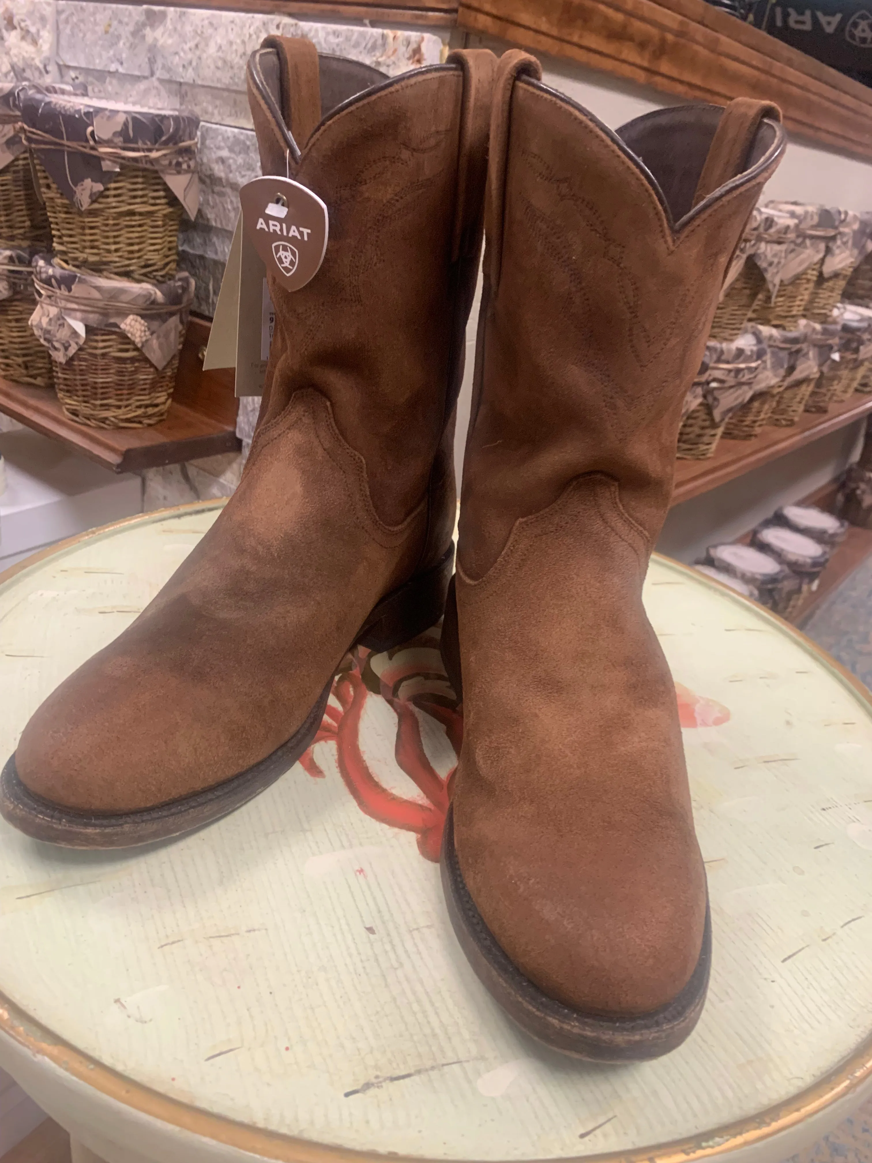 ARIAT MENS DOWNTOWN DISTRESSED WESTERN BOOT-MEDIUM TOE