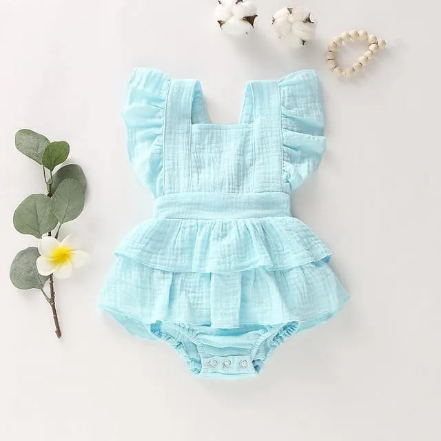 Back Bow Ruffle Romper