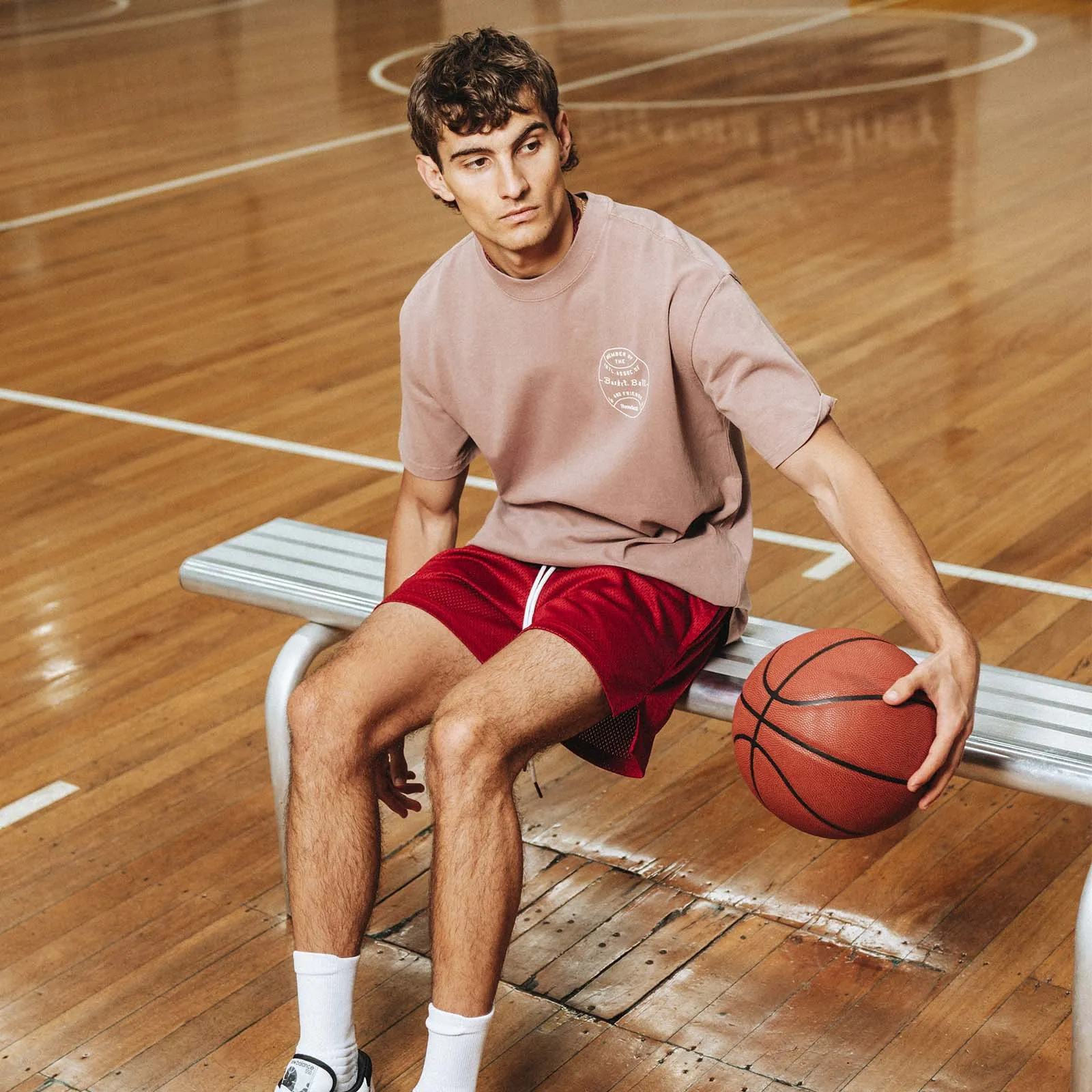 Basketball & Friends Fundamentals Members T-Shirt - Faded Pink Foam