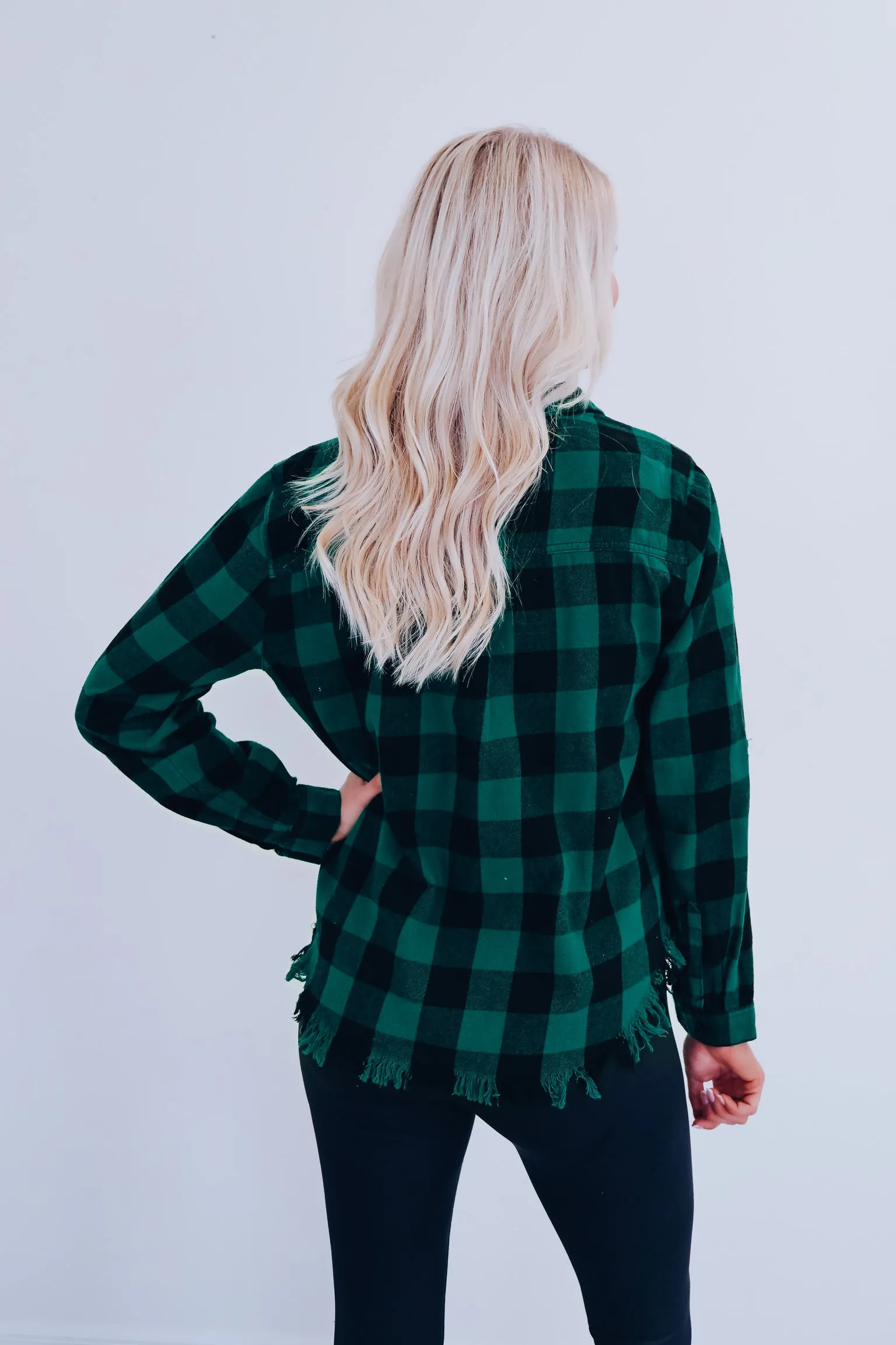 Beau Buffalo Plaid Button Up Shirt - Green
