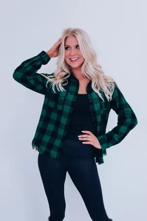 Beau Buffalo Plaid Button Up Shirt - Green