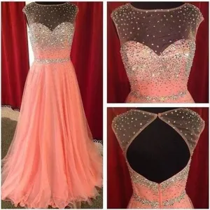 Beautiful Young Girls Cap Sleeve Sparkle Evening Long Prom Dresses, BG51013
