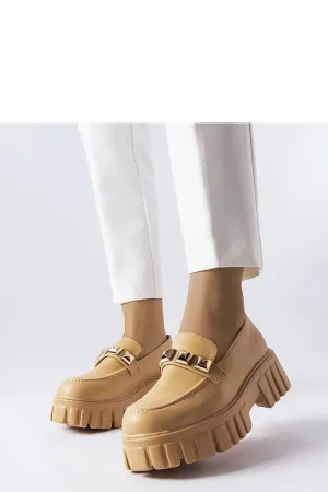 Beige platform moccasins from Frisco
