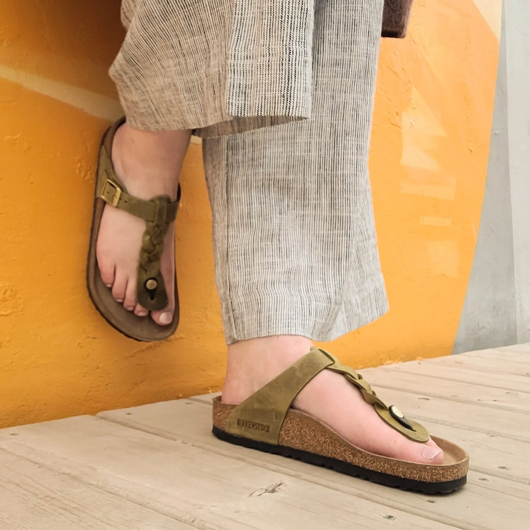 Birkenstock Gizeh Braid - Olive