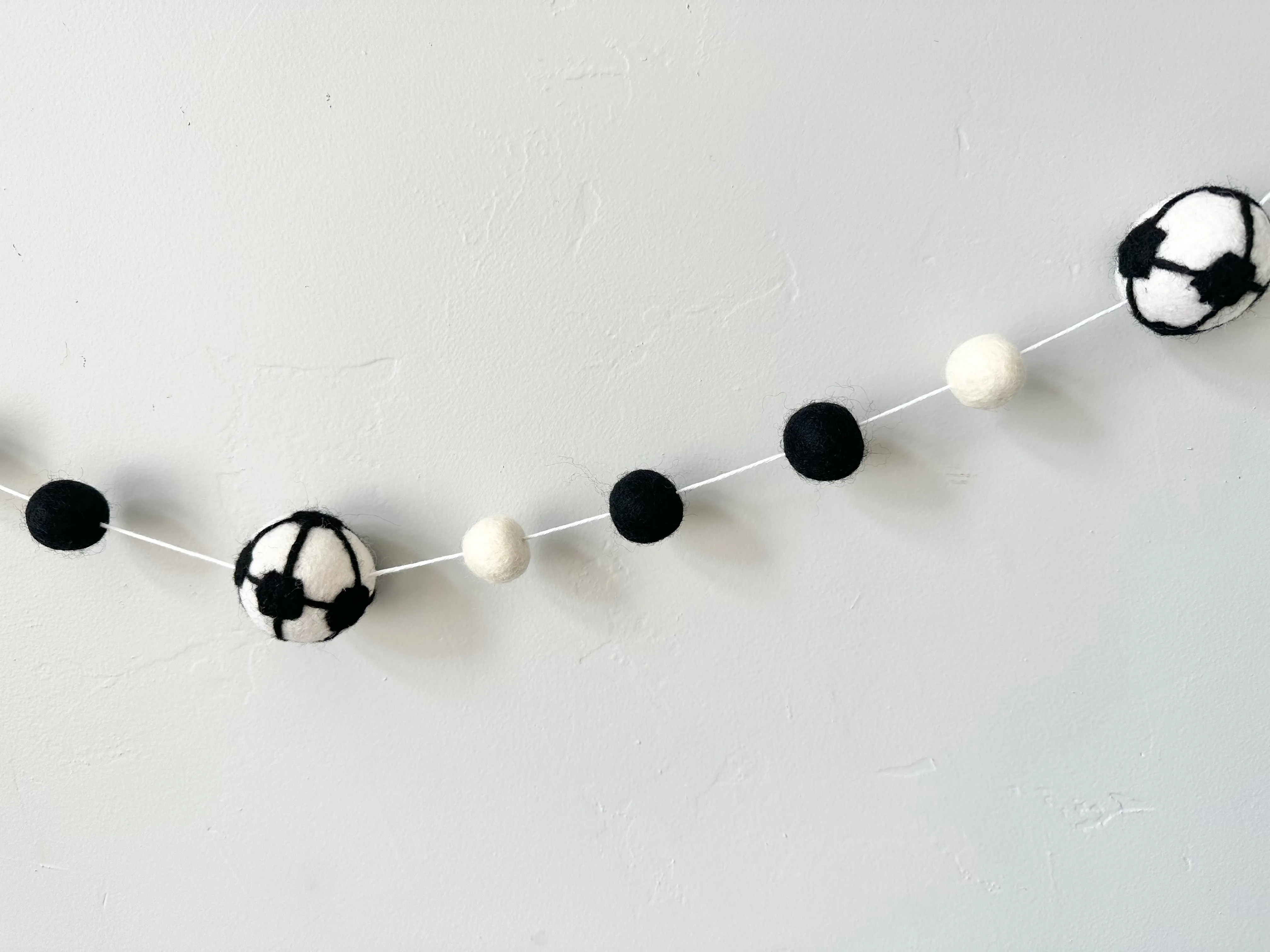Black & White Soccer Garland