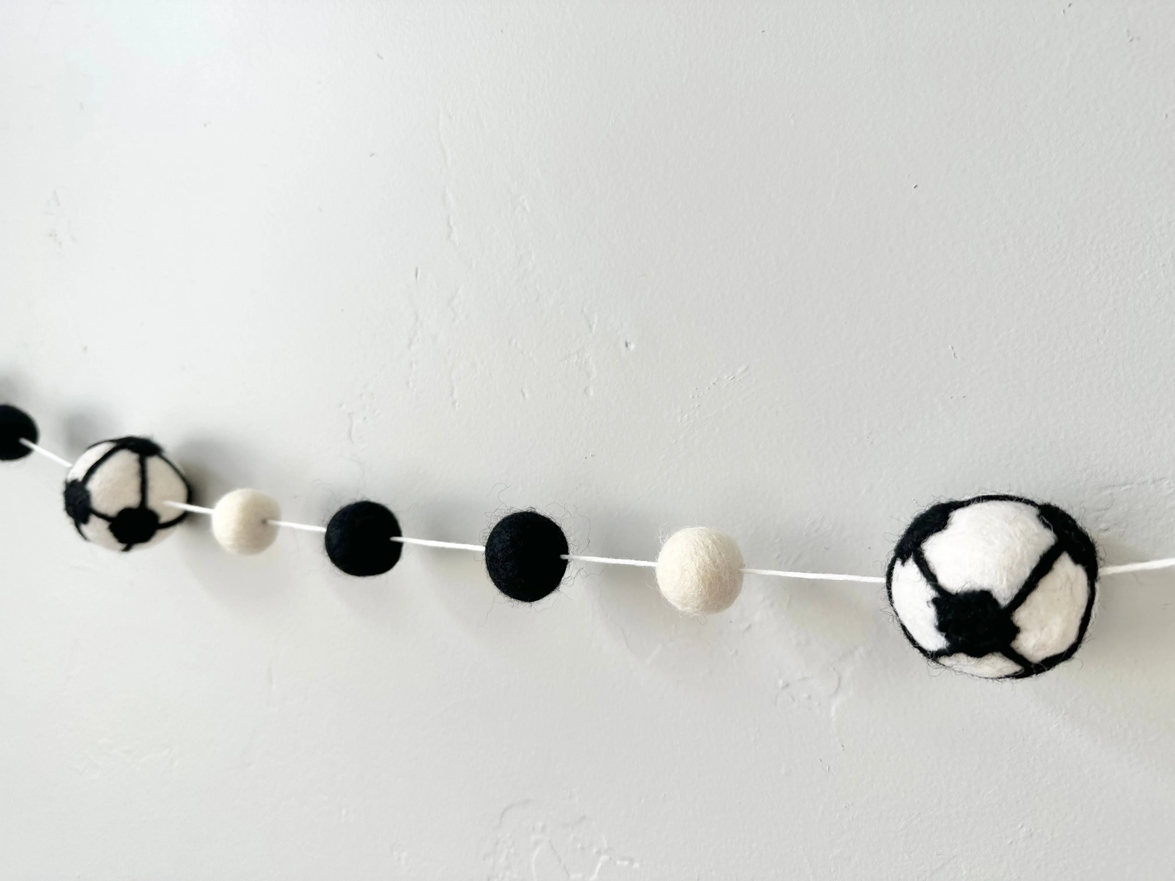 Black & White Soccer Garland
