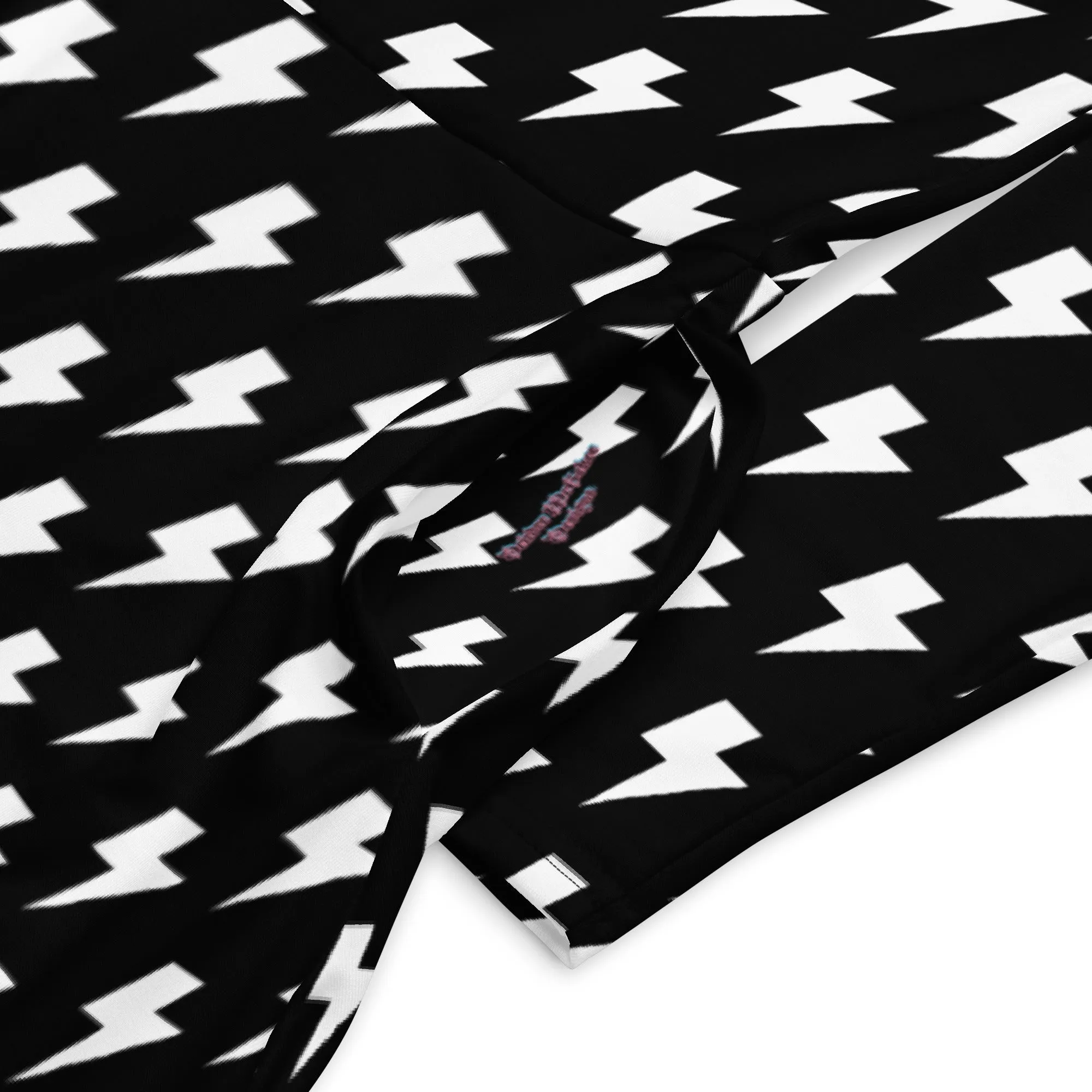 Black and White Lightening Long Sleeve Dress