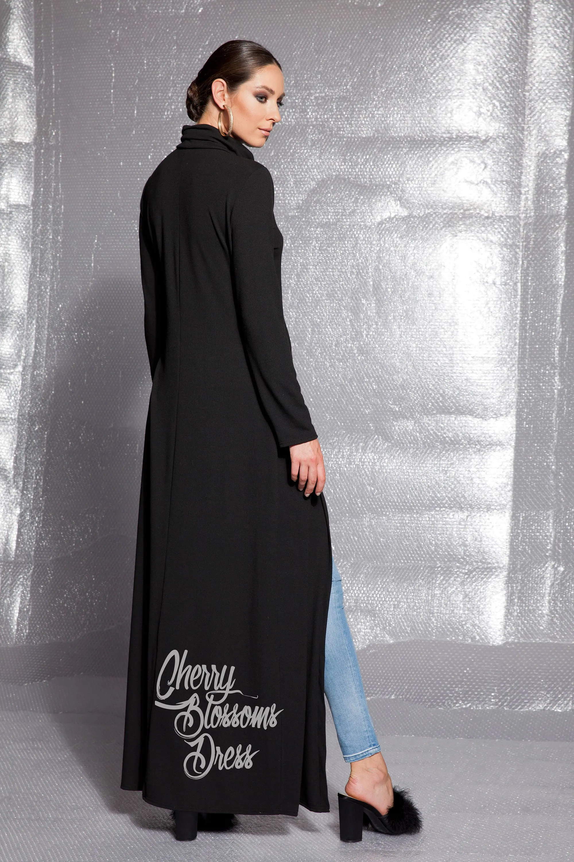 Black Knitted Tunic Dress