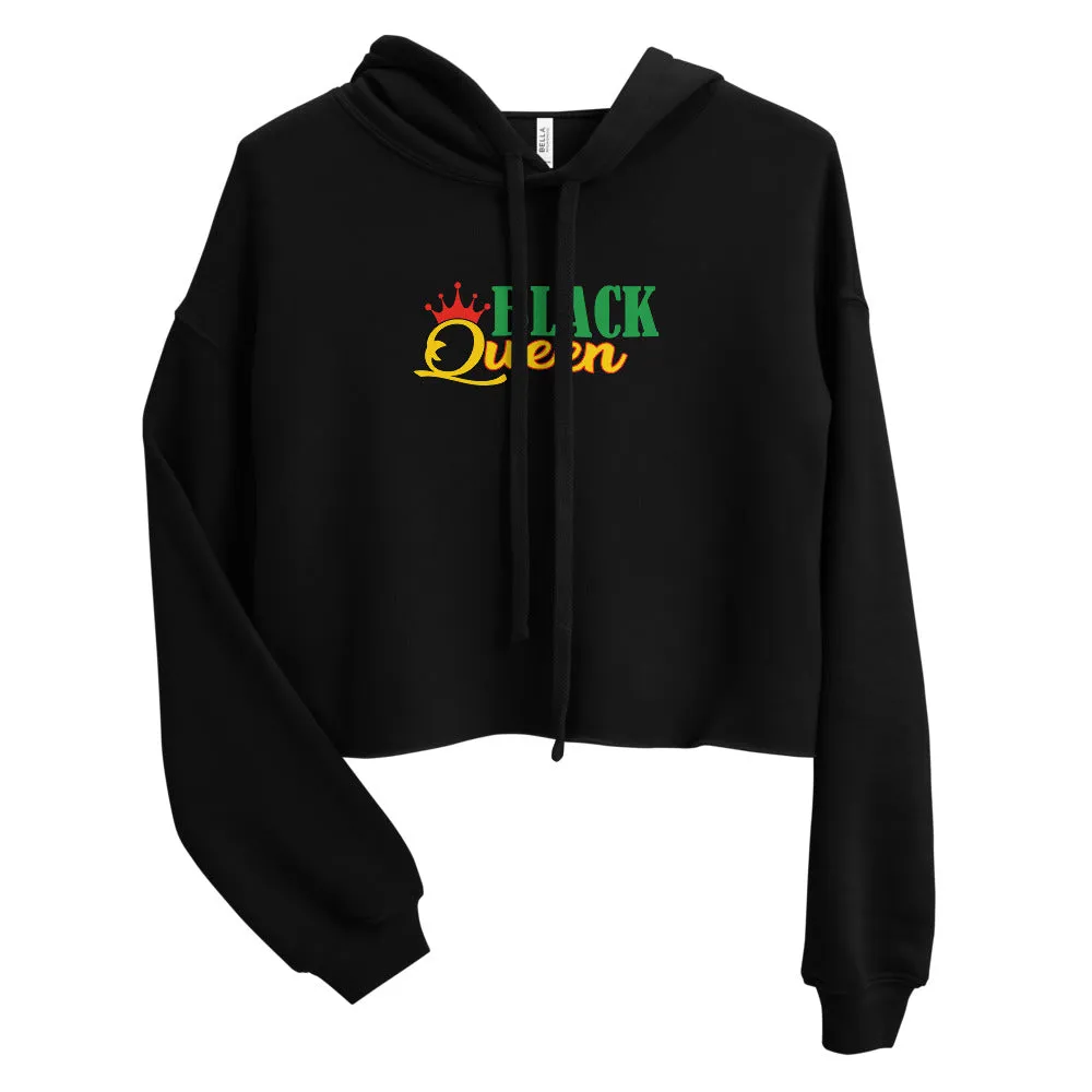Black Queen crop hoodie