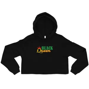 Black Queen crop hoodie