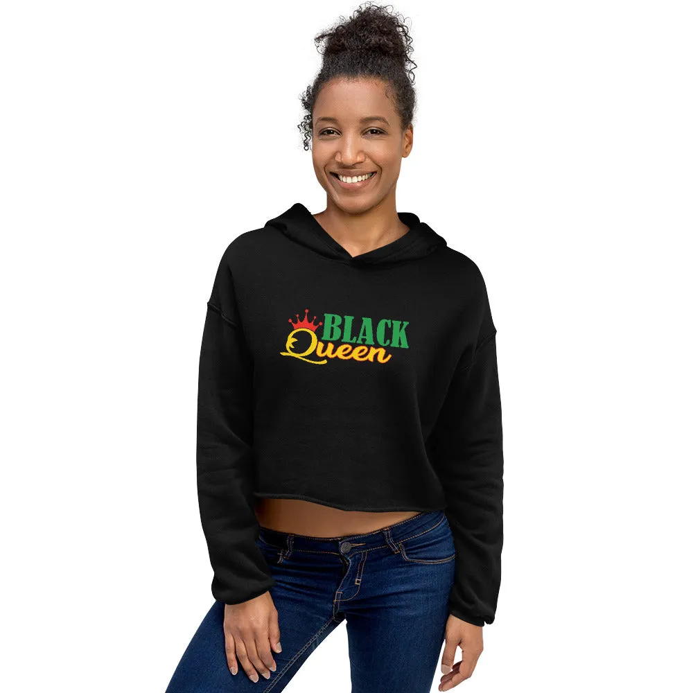 Black Queen crop hoodie