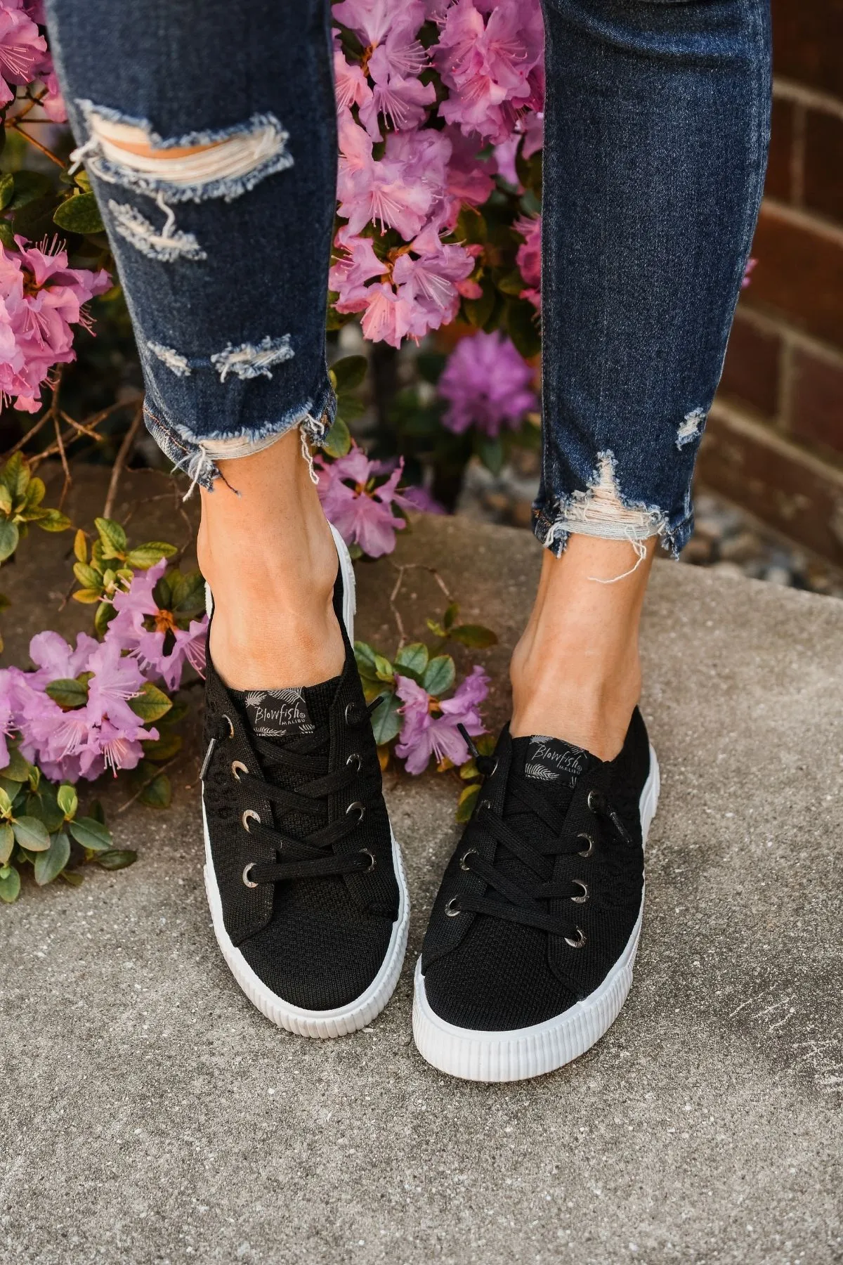 Blowfish Free Spirit Sneakers- Black Flyknit