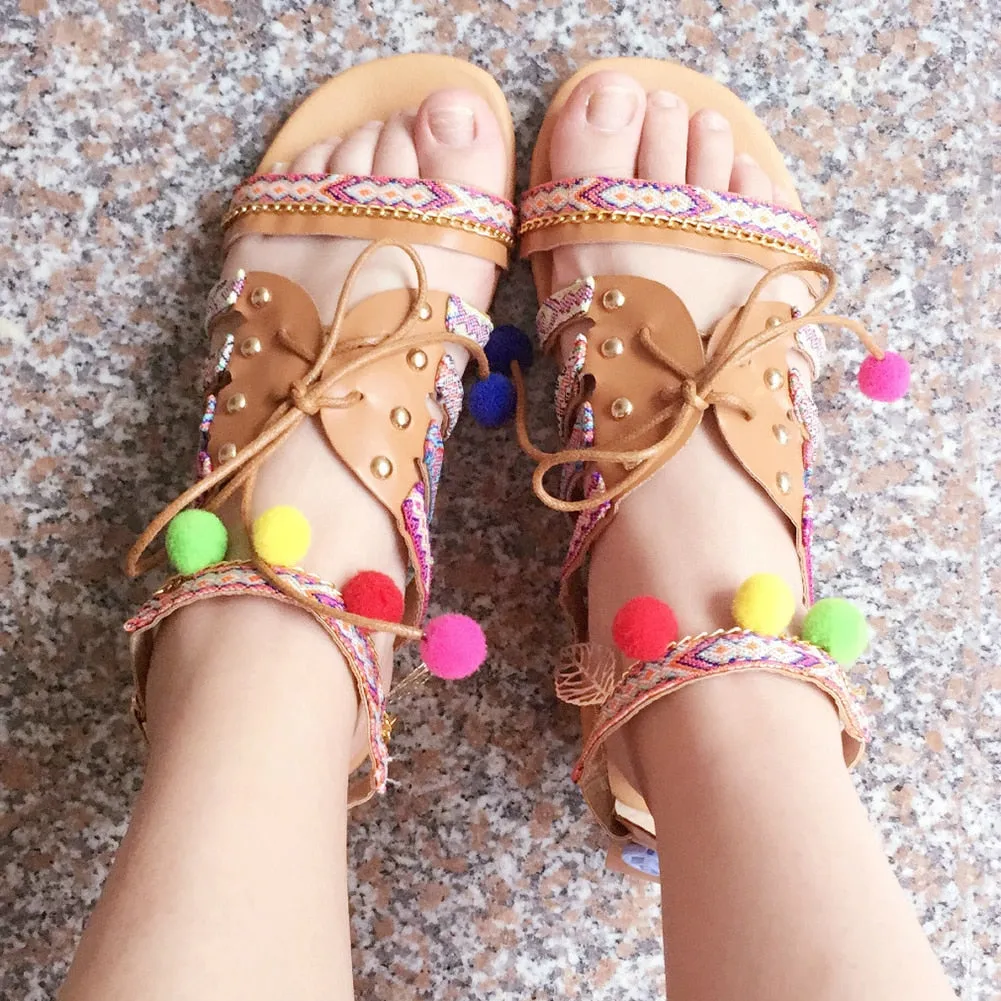 Boho Rainbow  Sandals