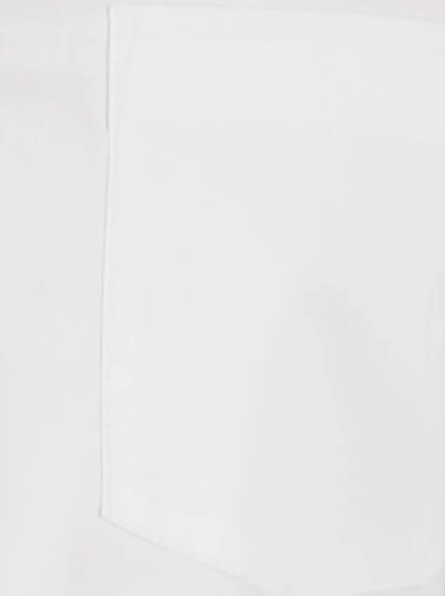 Bright White Solid Slim Fit Casual Shirt | JadeBlue