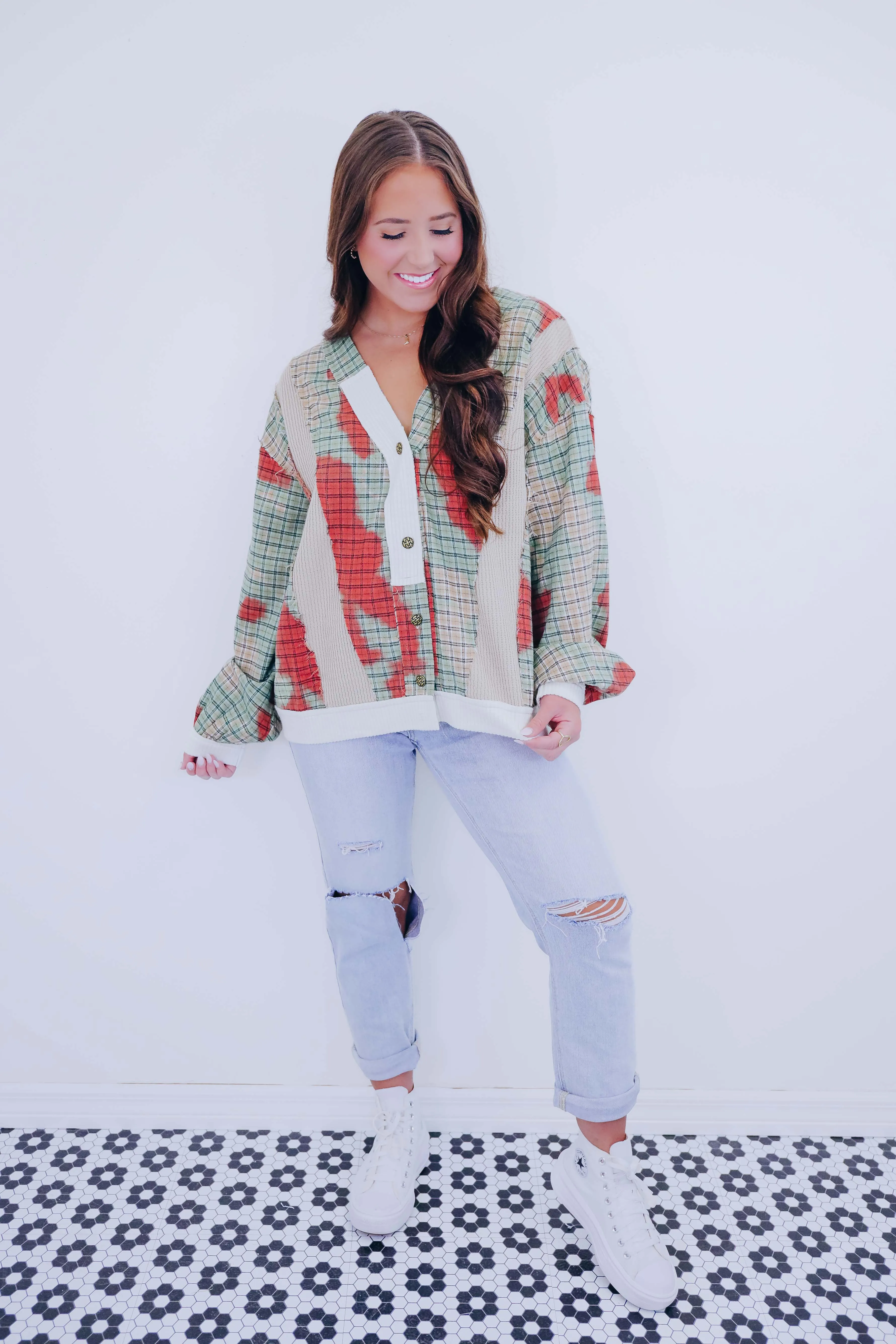 Cambridge Contrasting Colorblock Cardigan