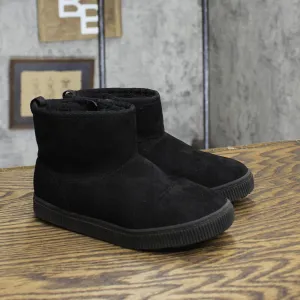 Cat & Jack Toddler Girls Arlo Zipper Shearling Style Boots ARL0 Black 12T