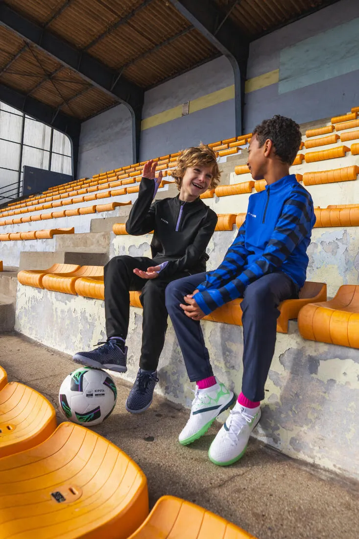 CHAUSSURES DE FOOTBALL ENFANT A LACETS VIRALTO I TURF TF ORANGE ET