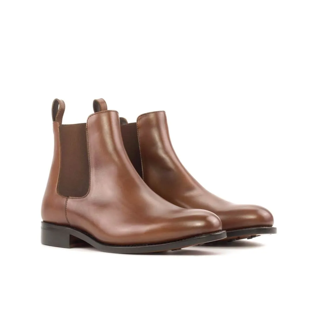 Cheslea Boots en cuir marron moyen