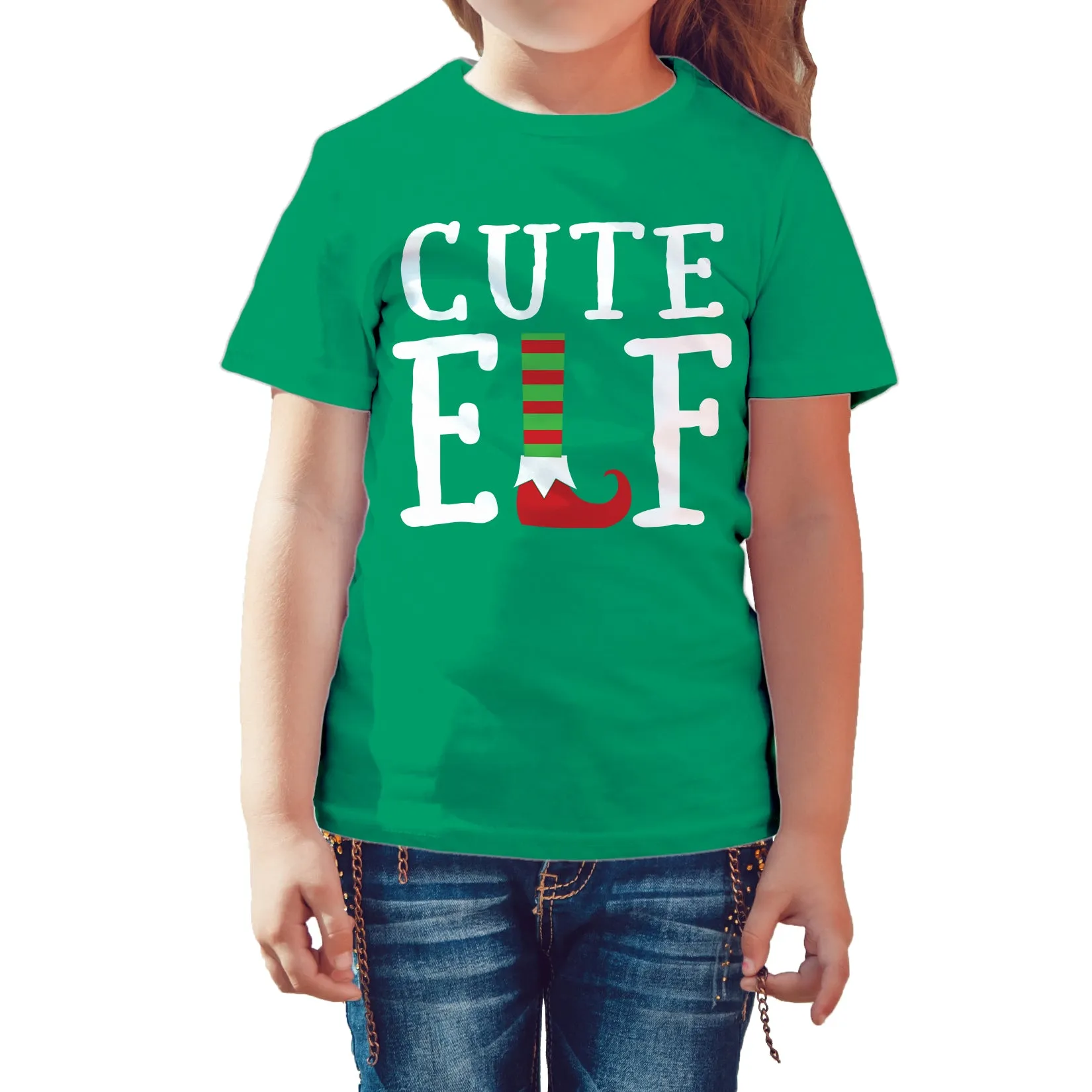 Christmas Elf Squad Cute Shoes Meme Funny Matching Family Kid's T-Shirt