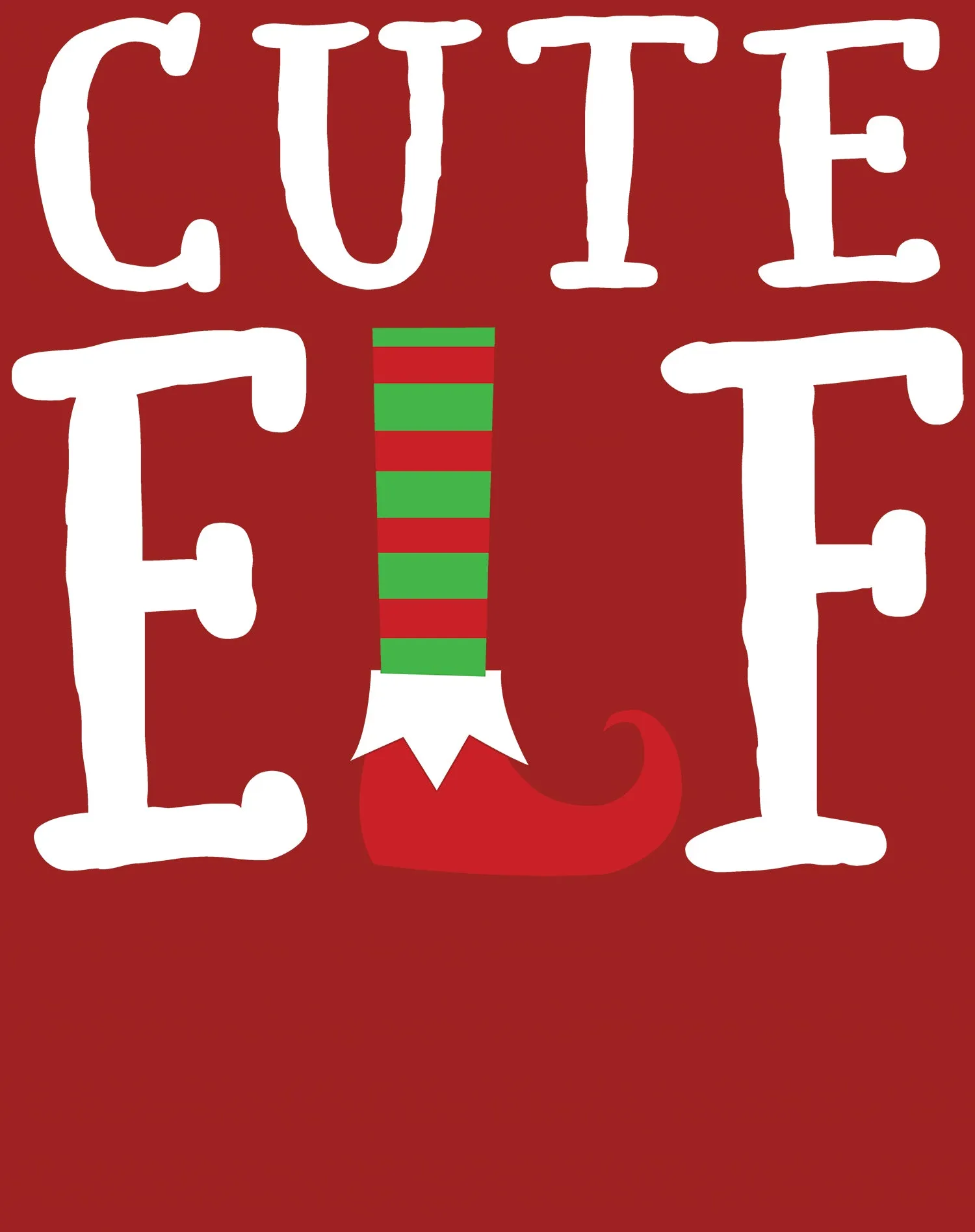 Christmas Elf Squad Cute Shoes Meme Funny Matching Family Kid's T-Shirt