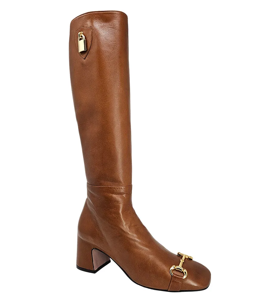 Cognac Tall Lock Boot