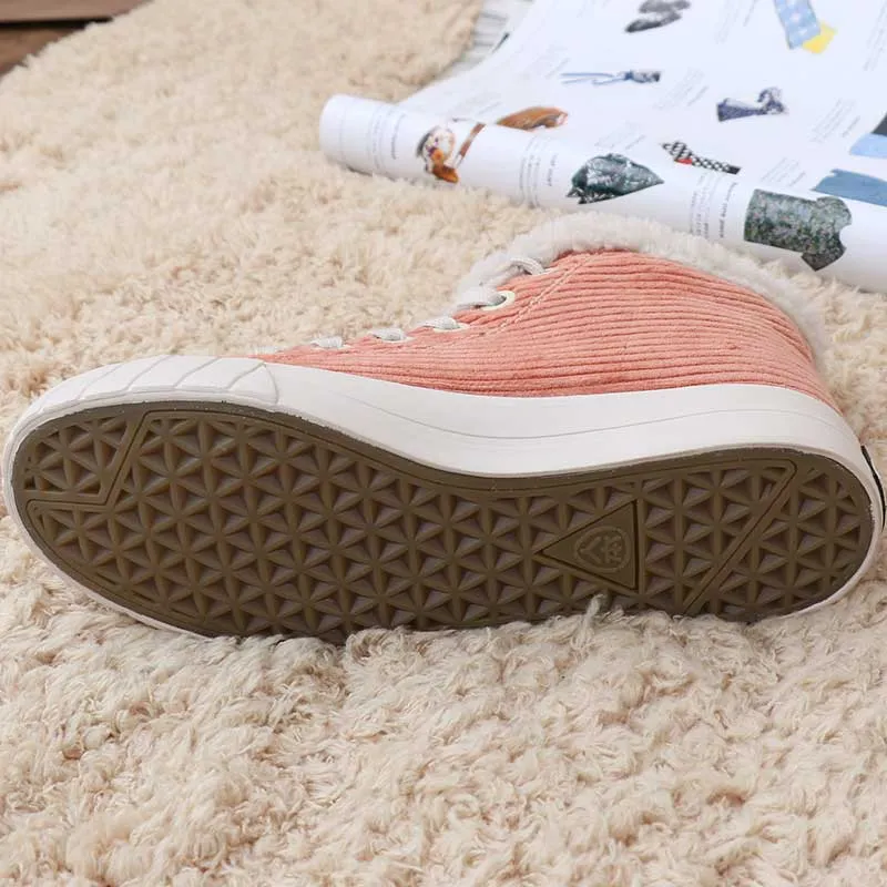 Corduroy Fleece Warm Trendy Winter Women's Boots