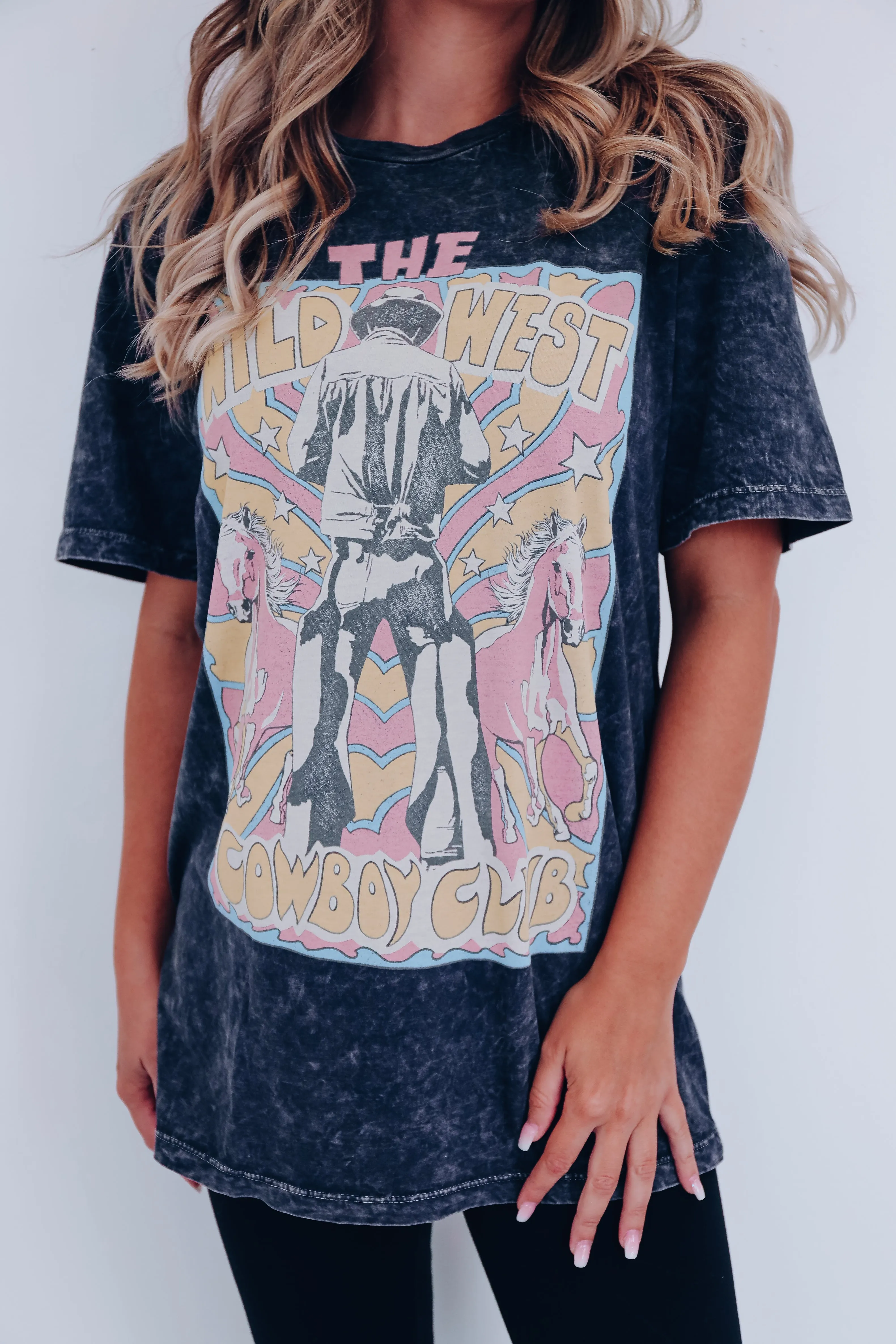 Cowboy Club Wild West Graphic Tee - Black