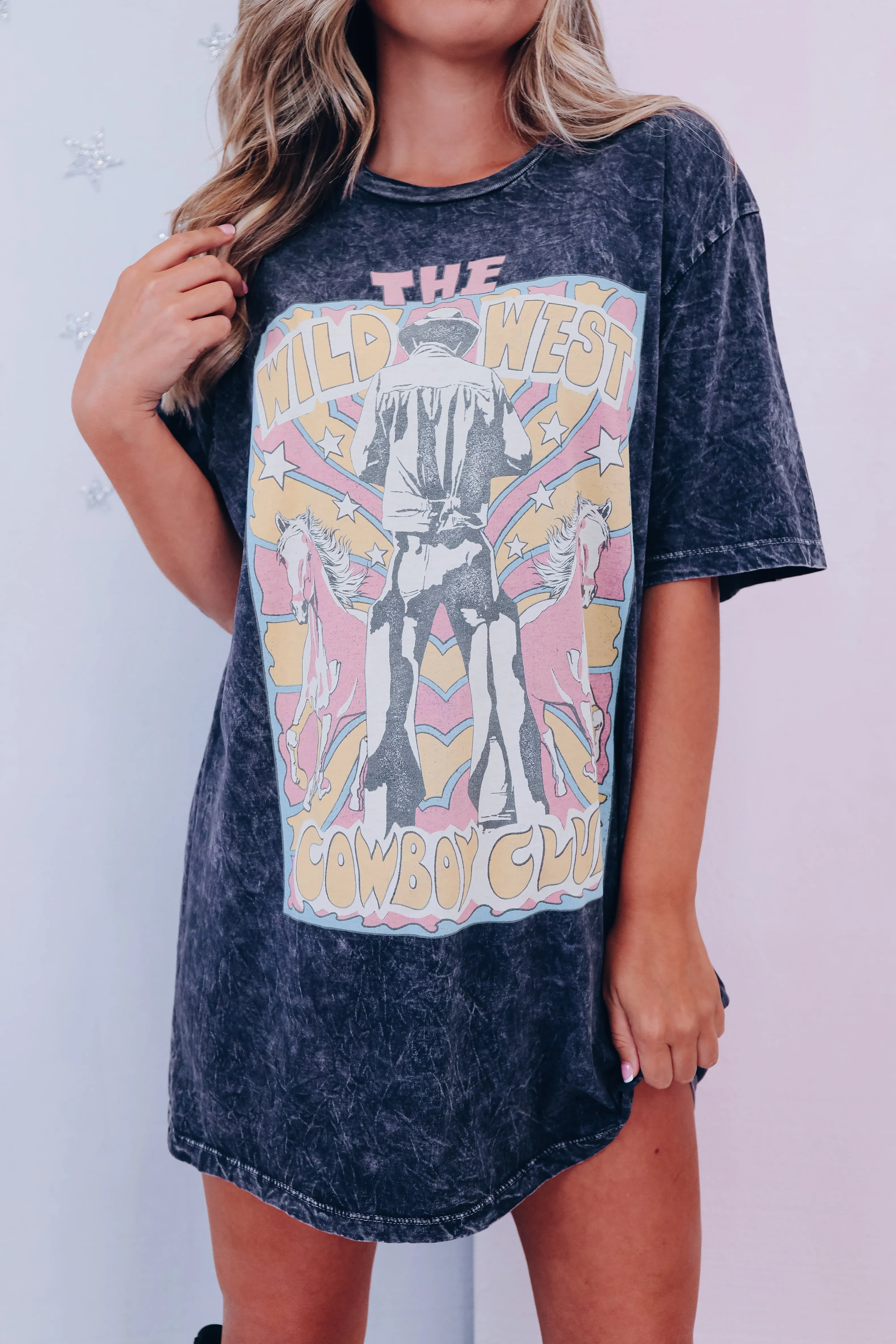 Cowboy Club Wild West Graphic Tee - Black