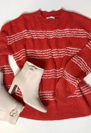 Cozy Textured Stripe Sweater