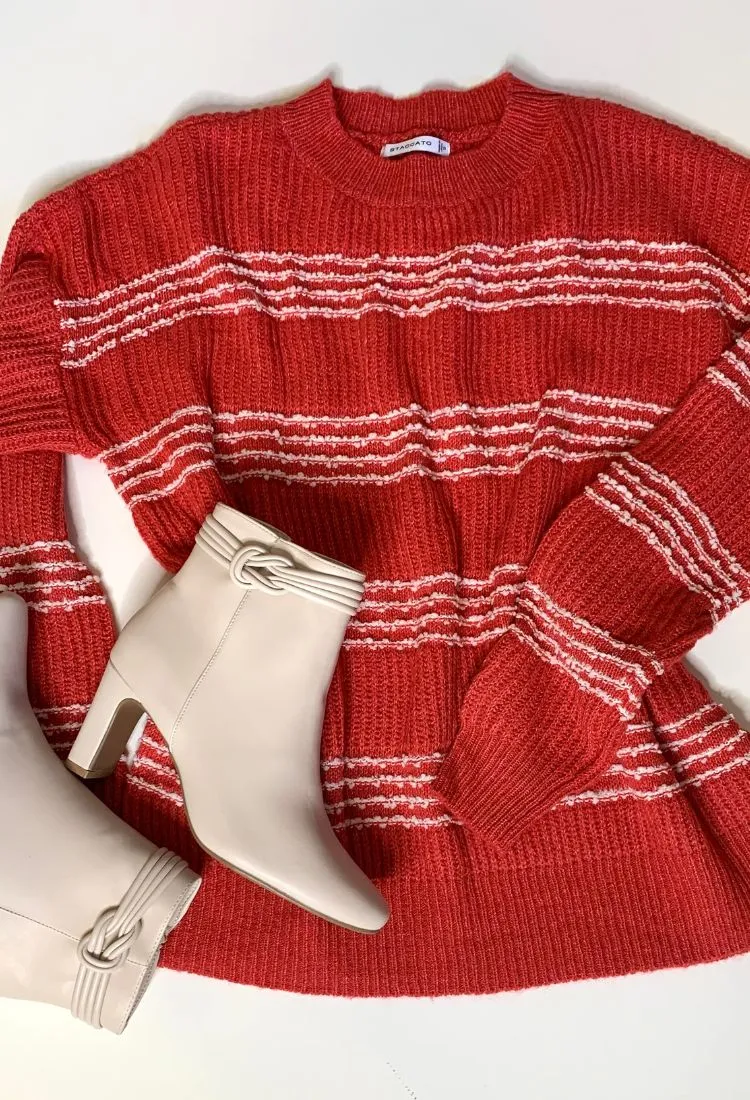 Cozy Textured Stripe Sweater