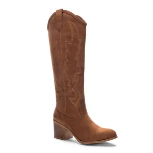 Dirty Laundry Upwind Western Boot-Brown Suede