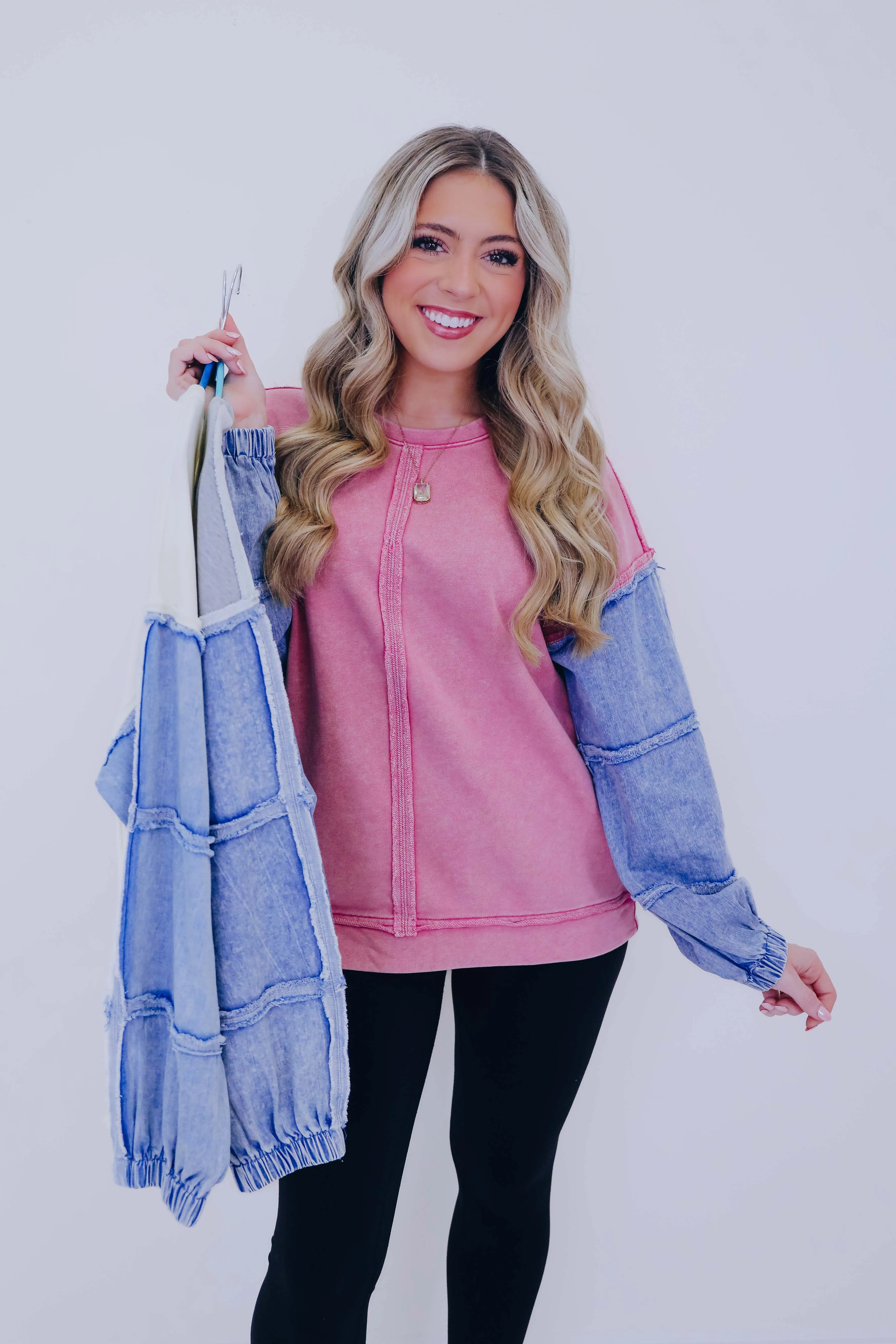 Dixie Denim Sleeve Top - 3 Colors