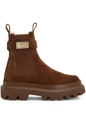 Dolce & Gabbana branded-strap ankle boots