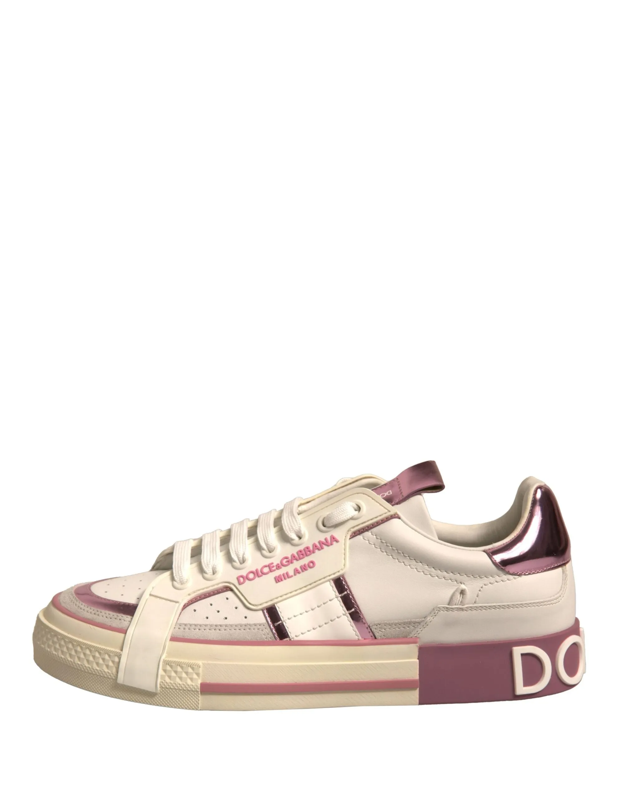 Dolce&Gabbana CUSTOM 2.Zero Women Beige Sneakers Leather Trainer Shoes Sz EUR 40