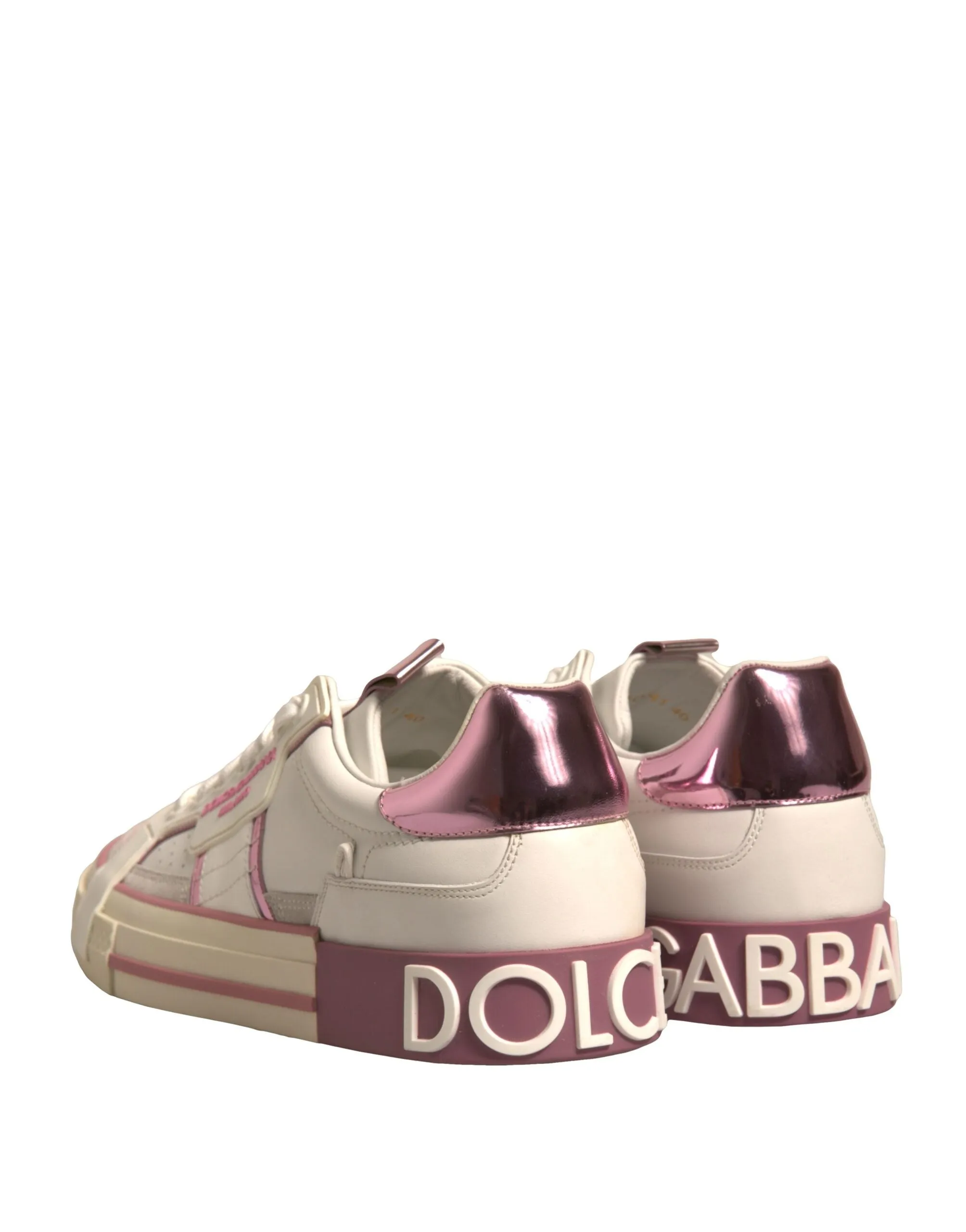 Dolce&Gabbana CUSTOM 2.Zero Women Beige Sneakers Leather Trainer Shoes Sz EUR 40