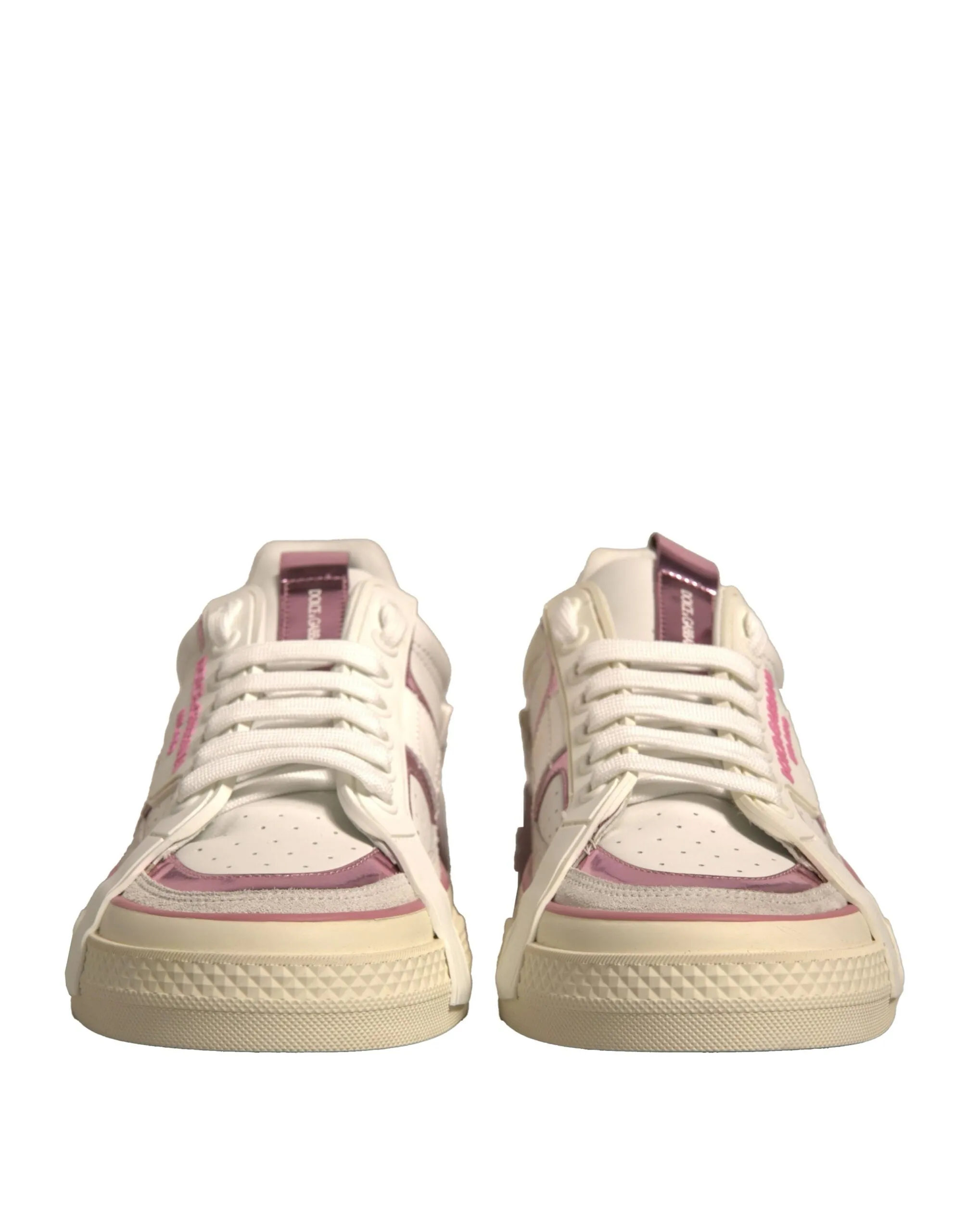 Dolce&Gabbana CUSTOM 2.Zero Women Beige Sneakers Leather Trainer Shoes Sz EUR 40