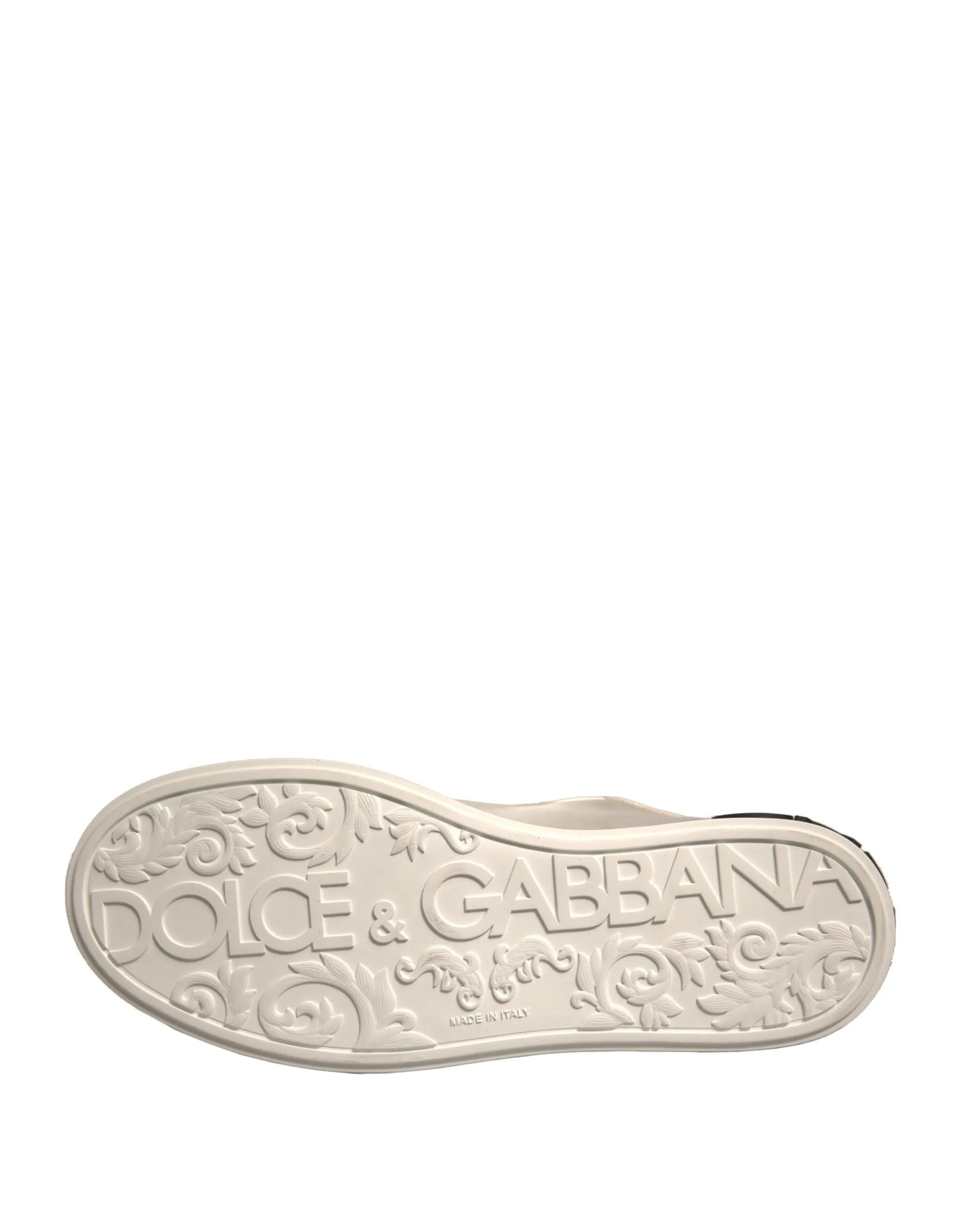 Dolce&Gabbana Portofino Women Ivory Sneakers Leather Flat Trainer Shoes EUR 38.5