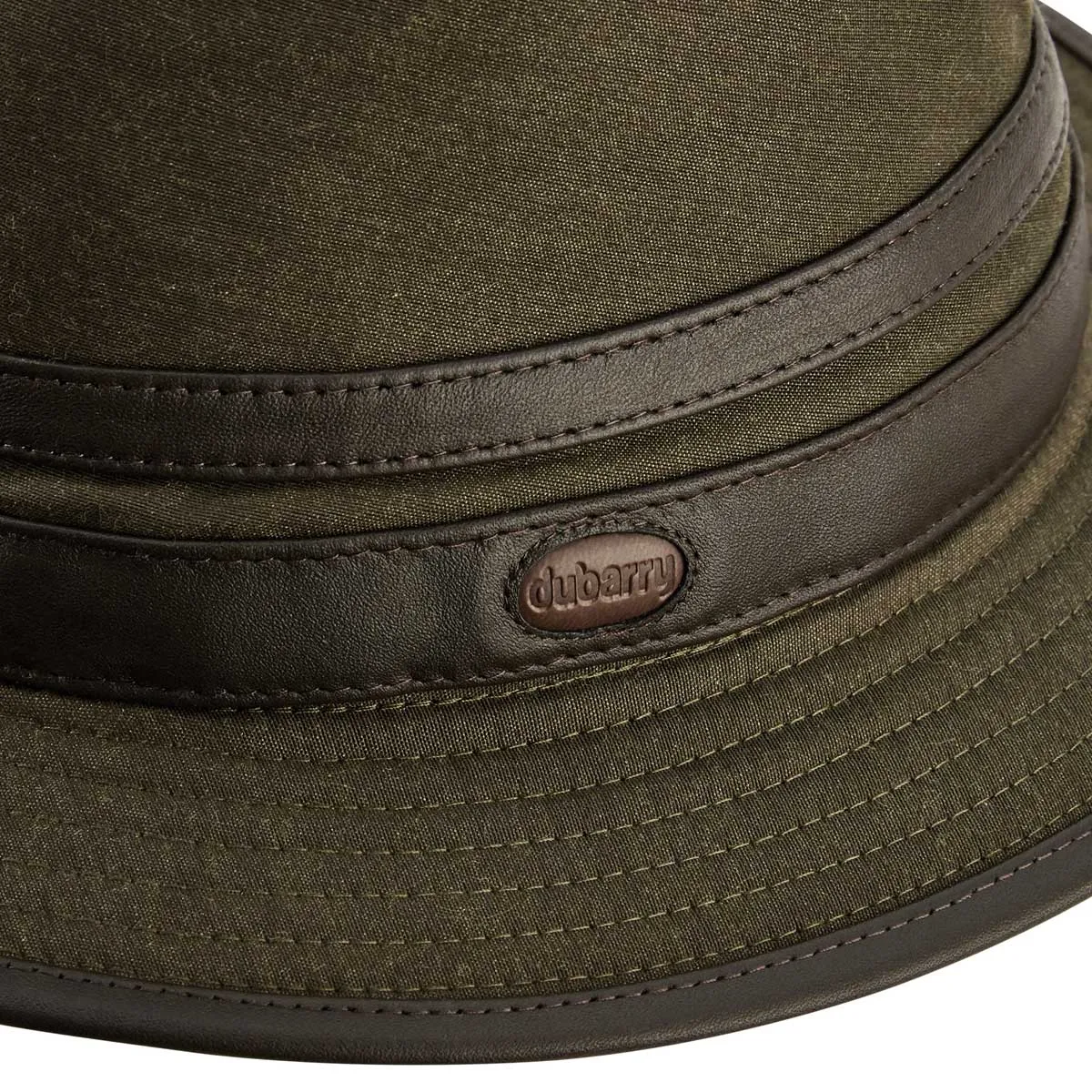 DUBARRY Butler Fedora Style Waterproof Hat - Dark Olive
