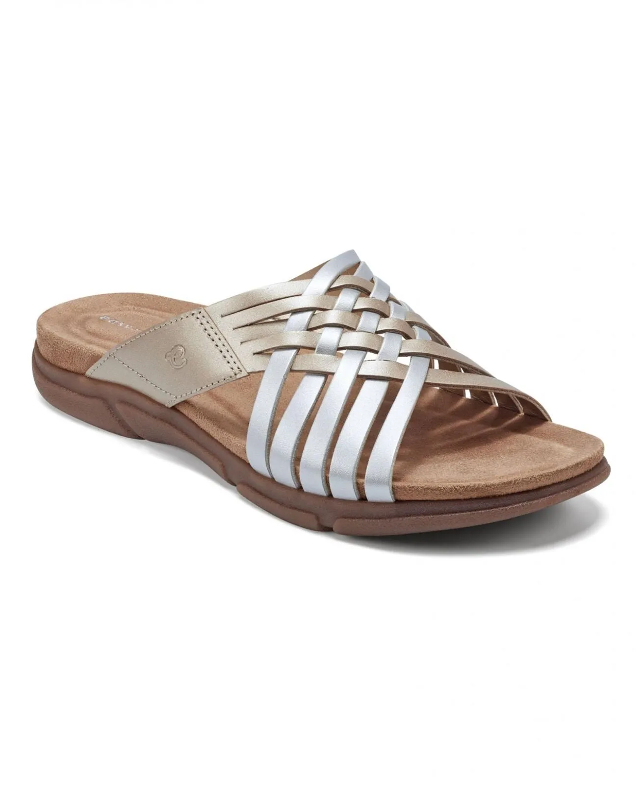 Easy Spirit Women's Criss Cross Strappy Flat Sandals SEMEADOW9 Gold Yellow 7.5M