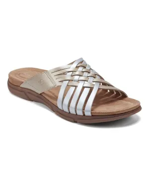 Easy Spirit Women's Criss Cross Strappy Flat Sandals SEMEADOW9 Gold Yellow 7.5M
