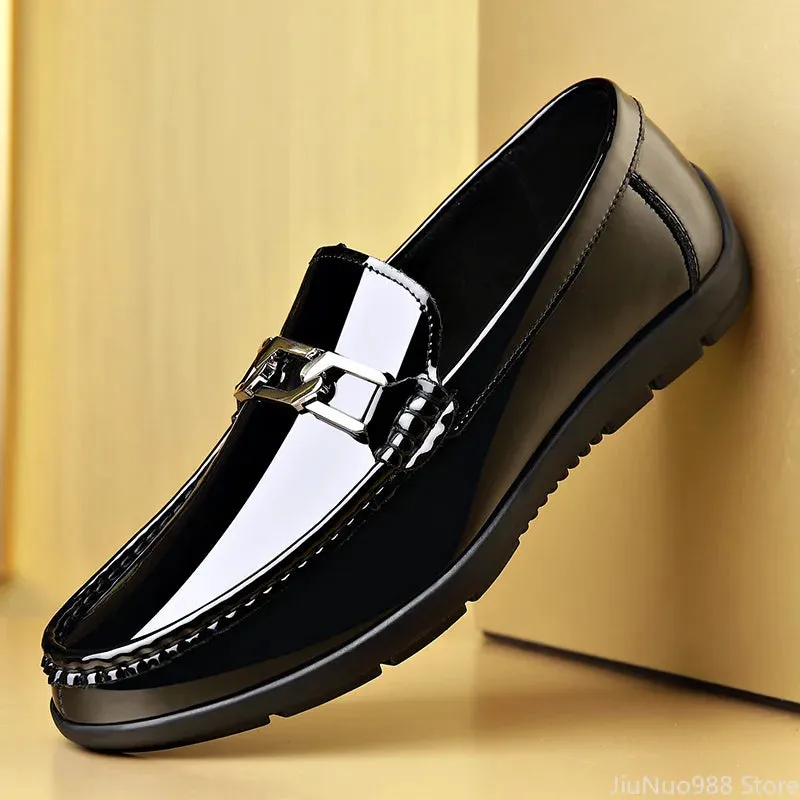 EdelStyle High-End Herren Echtleder Slip-On Loafers - Luxuriöse Casual Party Schuhe