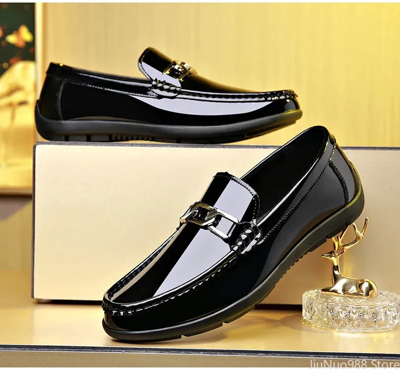 EdelStyle High-End Herren Echtleder Slip-On Loafers - Luxuriöse Casual Party Schuhe