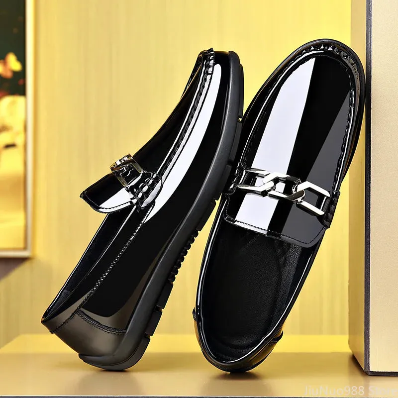 EdelStyle High-End Herren Echtleder Slip-On Loafers - Luxuriöse Casual Party Schuhe