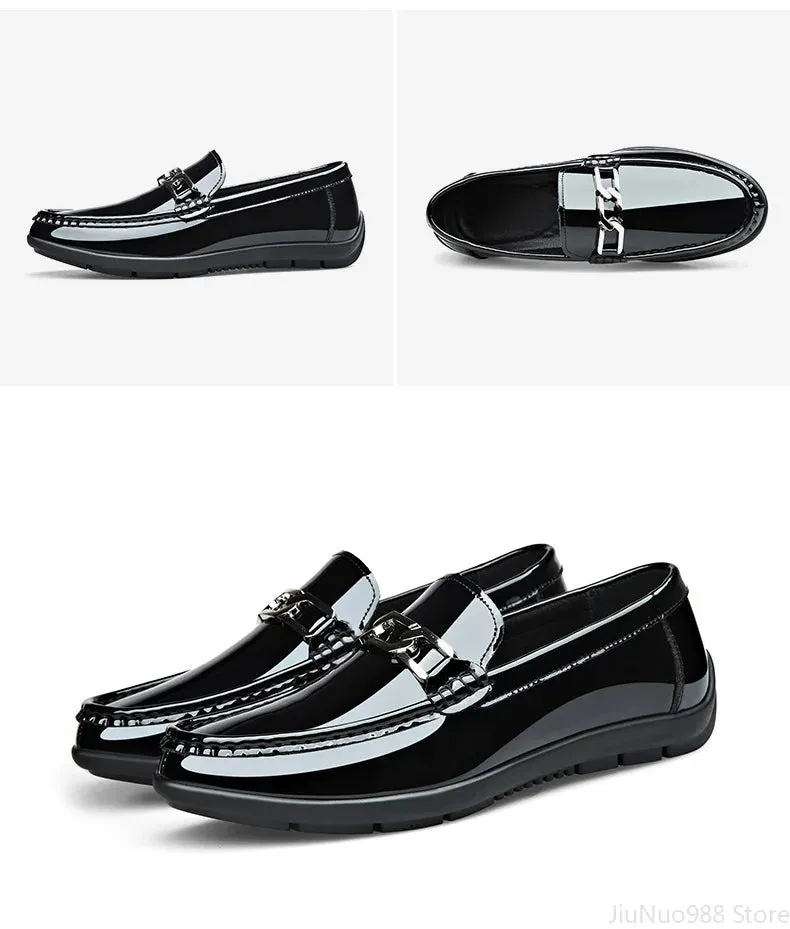 EdelStyle High-End Herren Echtleder Slip-On Loafers - Luxuriöse Casual Party Schuhe